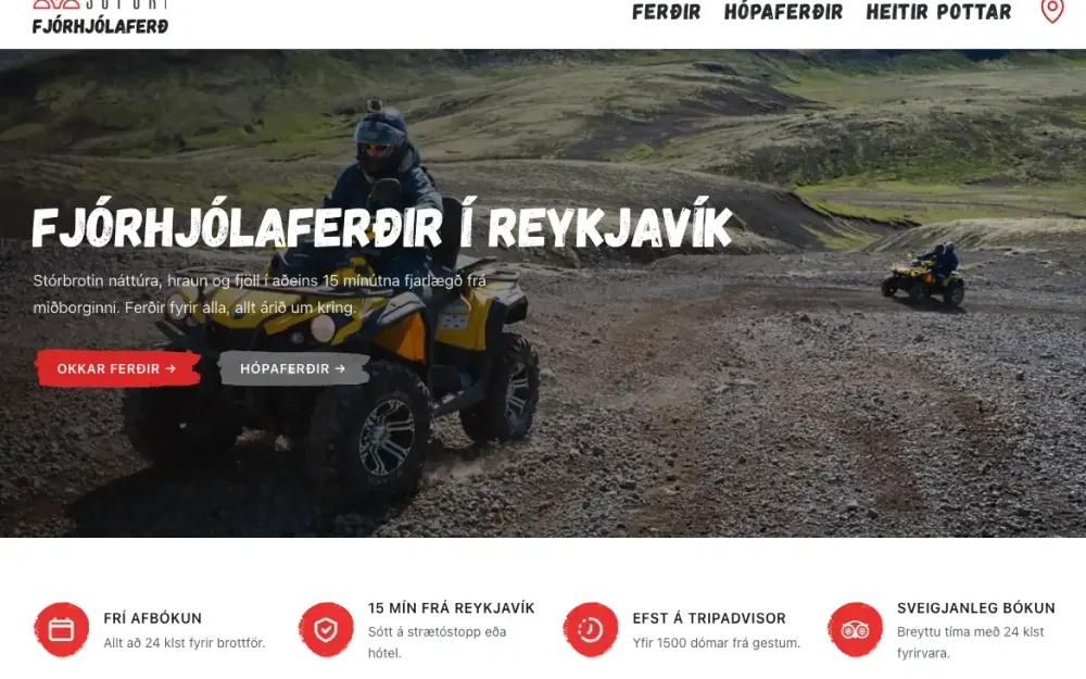 Mynd sem sýnir forsíðu fjorhjolaferd.is