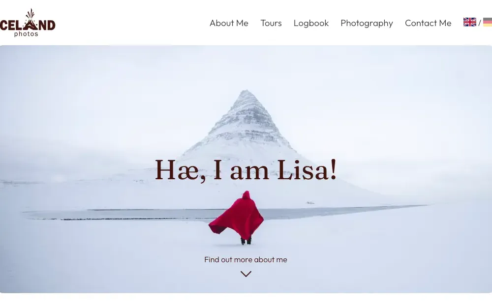 Forsíða vefsíðu Iceland Photos