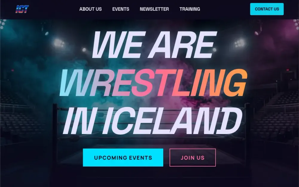 Forsíða vefsíðu Icelandic Combat Theatre